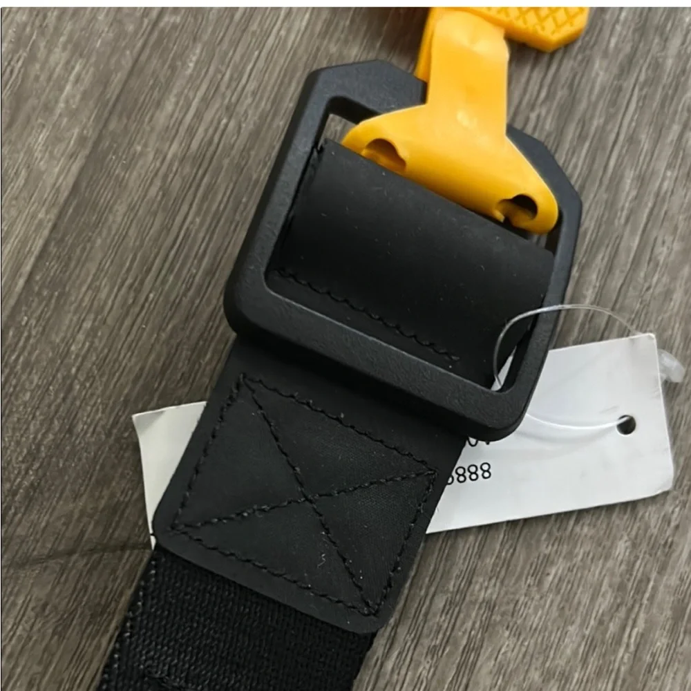 Carhartt Black Leather Belt with Yellow Tags
